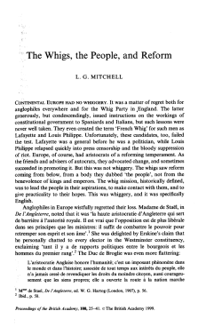 The Whigs, the People, and Reform