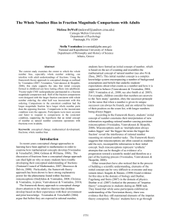 The Whole Number Bias in Fraction Magnitude
