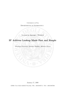 IP Address Lookup Made Fast and Simple