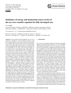 Imbalance of energy and momentum source terms of the sea wave