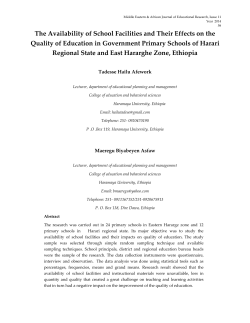 The Availability of School Facilities and Their Effects on the Quality