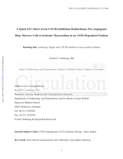 A Quick Fix? Short-Term CXCR4 Inhibition Redistributes Pro