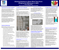 Allowing Students to Show What They Know