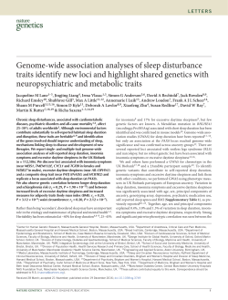 Genome-wide association analyses of sleep disturbance traits