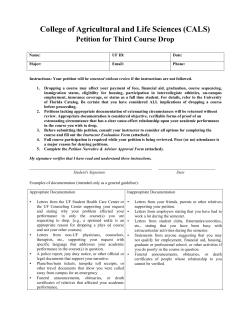CALS Petition for Third Course Drop Form