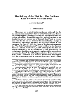 Selling of the Flat Tax: The Dubious Link