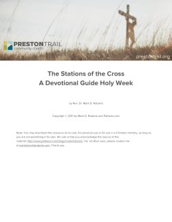 The Stations of the Cross A Devotional Guide Holy Week