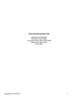 CV-dossier format - UNM Department of Pathology