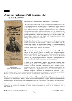 Andrew Jackson`s Pall Bearers, 1845