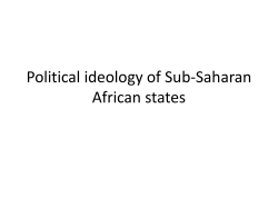 Ideologies in Sub-Saharan countries