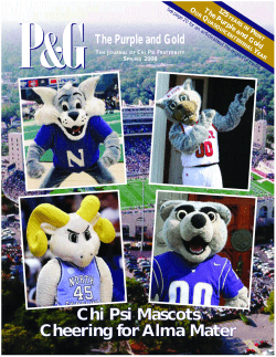 Chi Psi Mascots Cheering for Alma Mater
