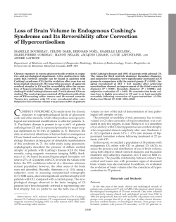 Loss of Brain Volume in Endogenous Cushing`s Syndrome and Its