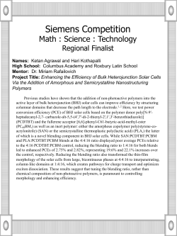Student Project Abstracts