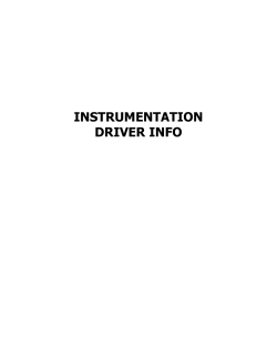 INSTRUMENTATION DRIVER INFO