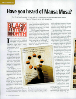 Have you heard of Mansa Musa?