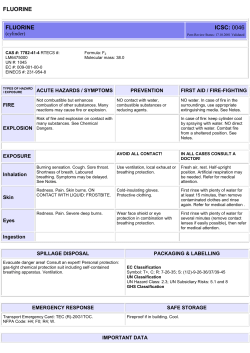FLUORINE FLUORINE ICSC: 0046