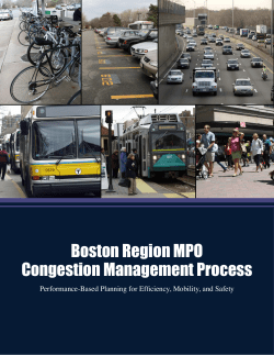 Boston Region MPO Congestion Management Process