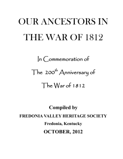 OUR ANCESTORS IN THE WAR OF 1812