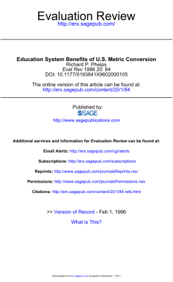 Education System Benefits of U.S. Metric