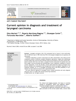Current opinion in diagnosis and treatment of laryngeal carcinoma