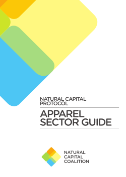 apparel sector guide - Natural Capital Coalition