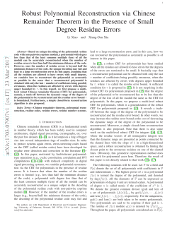 Robust Polynomial Reconstruction via Chinese