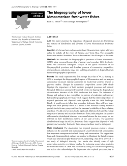 The biogeography of lower Mesoamerican freshwater fishes
