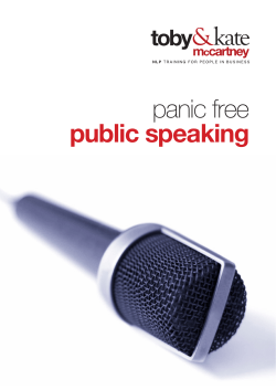 panic free public speaking