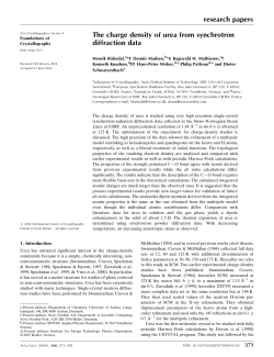 The charge density of urea from synchrotron diffraction data
