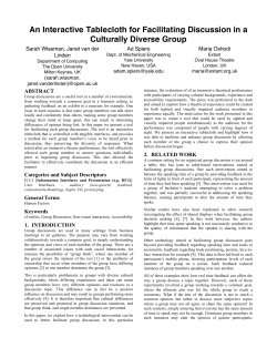 An Interactive Tablecloth for Facilitating Discussion in a Culturally