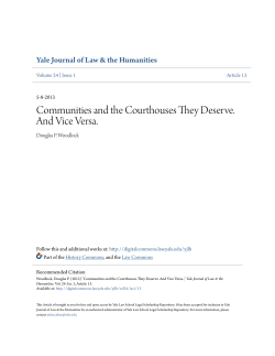 Communities and the Courthouses They Deserve. And Vice Versa.