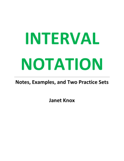 Interval Notation Notes
