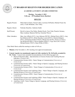 Board of Regents Academic and Student Affairs Committee Minutes