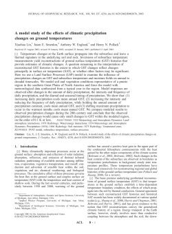 A model study of the effects of climatic precipitation changes on