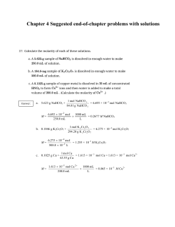 Chapter 4 Suggested end-of-chapter problems with solutions