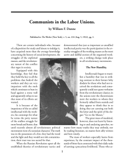 Communists in the Labor Unions.