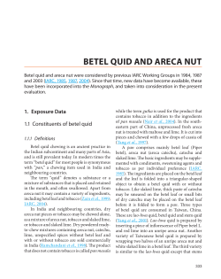 betel quid and areca nut - IARC Monographs on the Evaluation of