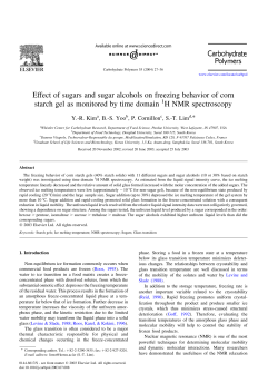 Effect of sugars and sugar alcohols on freezing behavior of corn