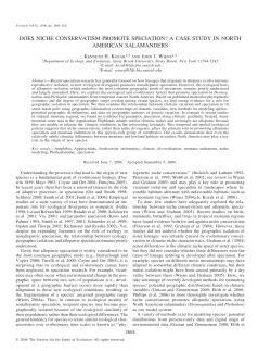 does niche conservatism promote speciation? a case