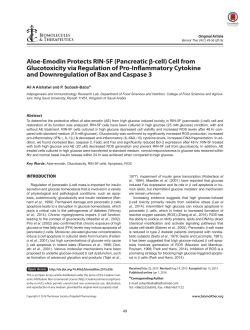 Aloe-Emodin Protects RIN-5F (Pancreatic &beta;