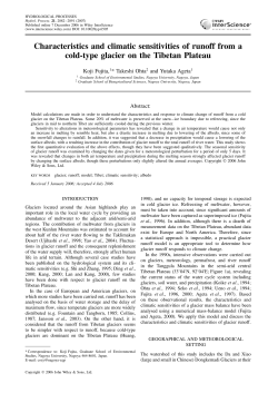 Characteristics and climatic sensitivities of runoff from a cold
