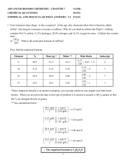 AHCC7 Empirical and Molecular Worksheet - Answers
