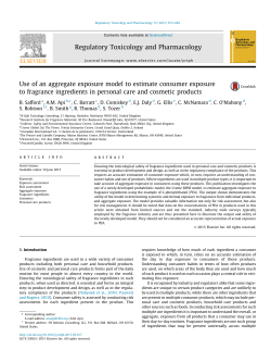 Use of an aggregate exposure model to estimate consumer