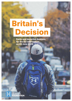 Facts and Impartial Analysis for the EU referemfum