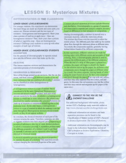 LESSON 5: ysterious Mixtures