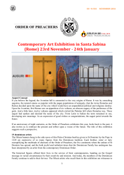 Contemporary Art Exhibition in Santa Sabina