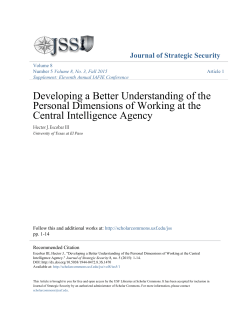 Developing a Better Understanding of the Personal Dimensions of