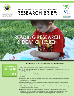 Reading Research and Deaf Children