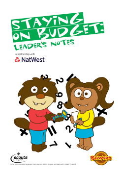 Staying on budget - The Scout Association
