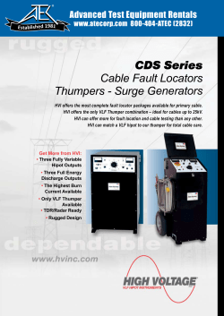 Cable Fault Locators / Thumpers - Advanced Test Equipment Rentals